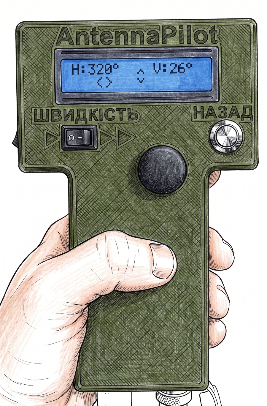 Пульт керування AntennaPilot з LCD дисплеєм